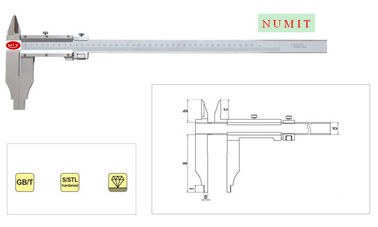Çivi Stili ve Standart Çeneli Paslanmaz Çelik Verniyer Kaliper 0 mm - 500 mm