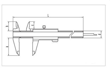 OEM Derinlik ve Basamakları Paslanmaz Çelik Kaliper / Dijital Kaliper 0-150mm