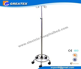Ayarlanabilir paslanmaz çelik hastane mobil IV Pole Stand / IV damla kutup