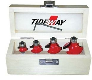 TCT Router bit setleri 4 set, 45 # karbonlu çelikten imal edilmiştir