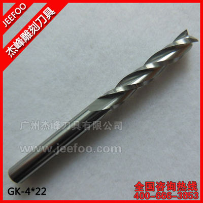 4 * 22 3 Flüt Karbür Mill Spiral Kesici Ahşap CNC Yönlendirici Uçları CNC Makinesi için Kesici Takımlar